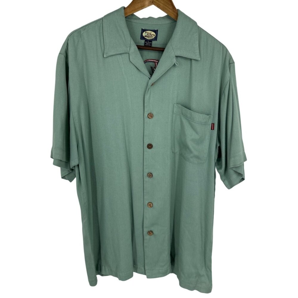 Tommy Bahama Bar None Cocktail Embroidered Button Front Shirt Size M